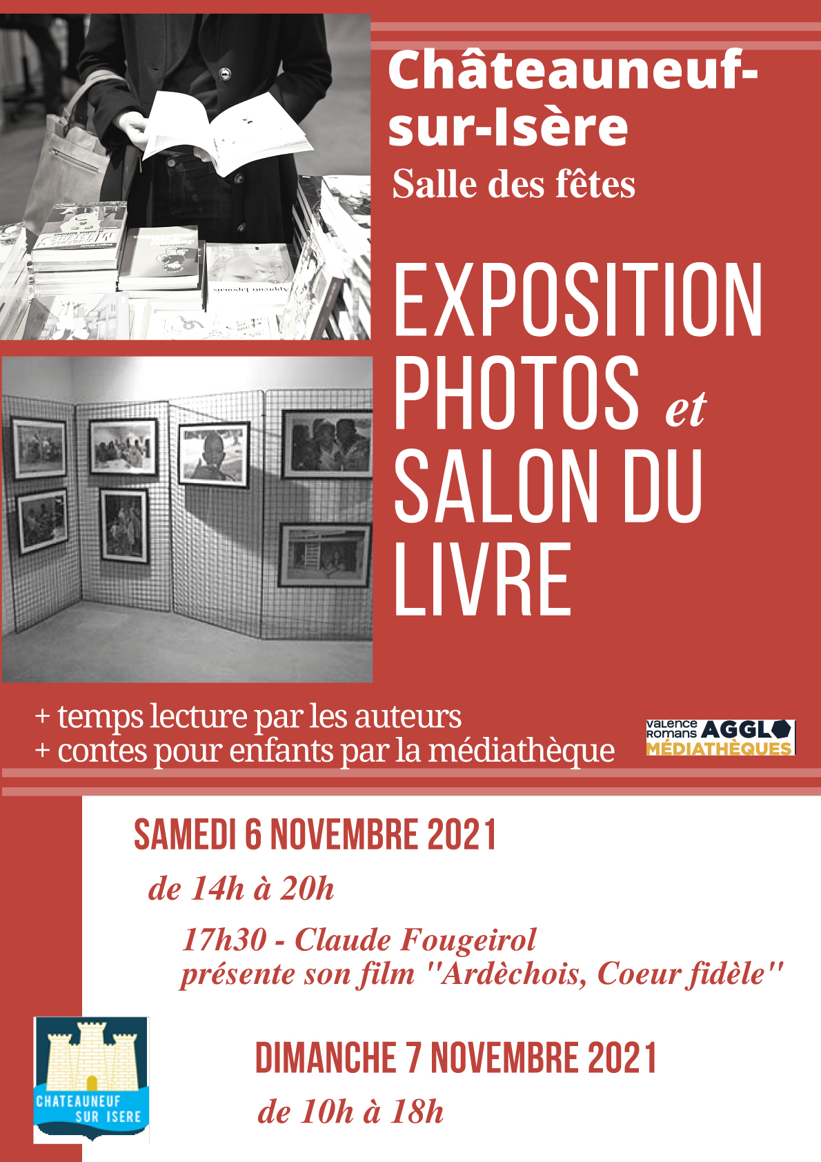 Rencontres au Salon du Livre, Châteauneuf/Isère, 6 et 7 nov 2021