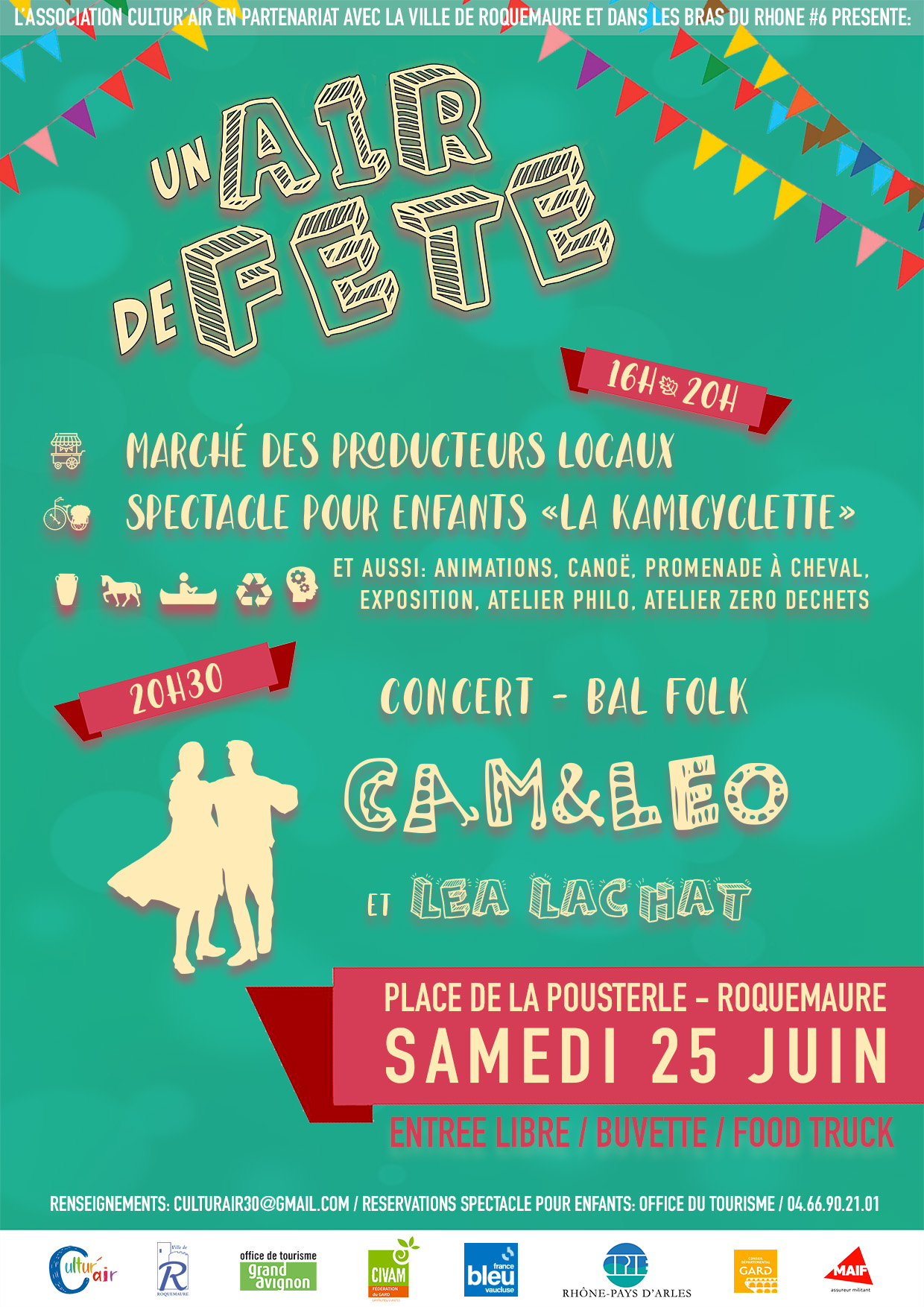 Un Air de Fête pour La Kamicyclette à Roquemaure (30), le 25 juin 2022