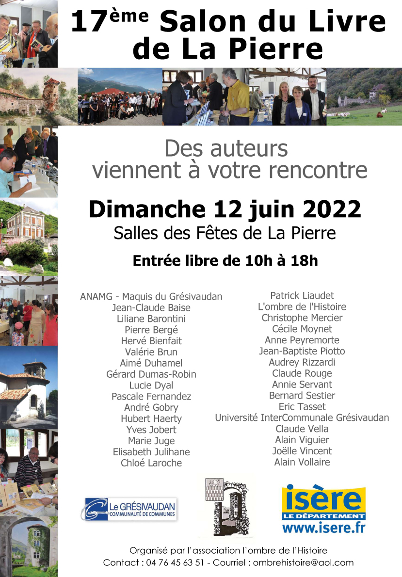 En dédicaces au Salon du Livre de La Pierre (38), le 12 juin 2022
