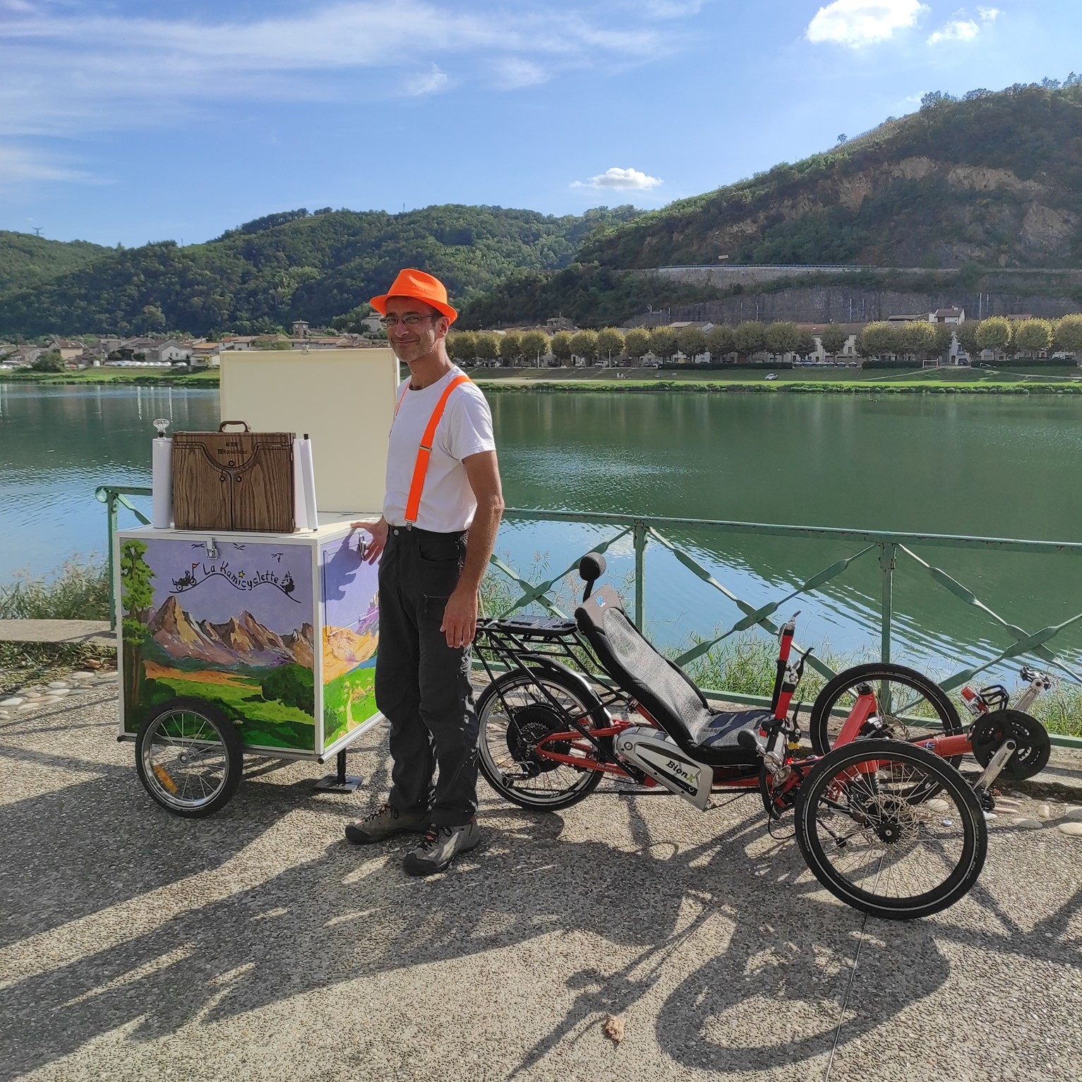 La Kamicyclette fait étape au Pouzin (07), le 22 juin 2022