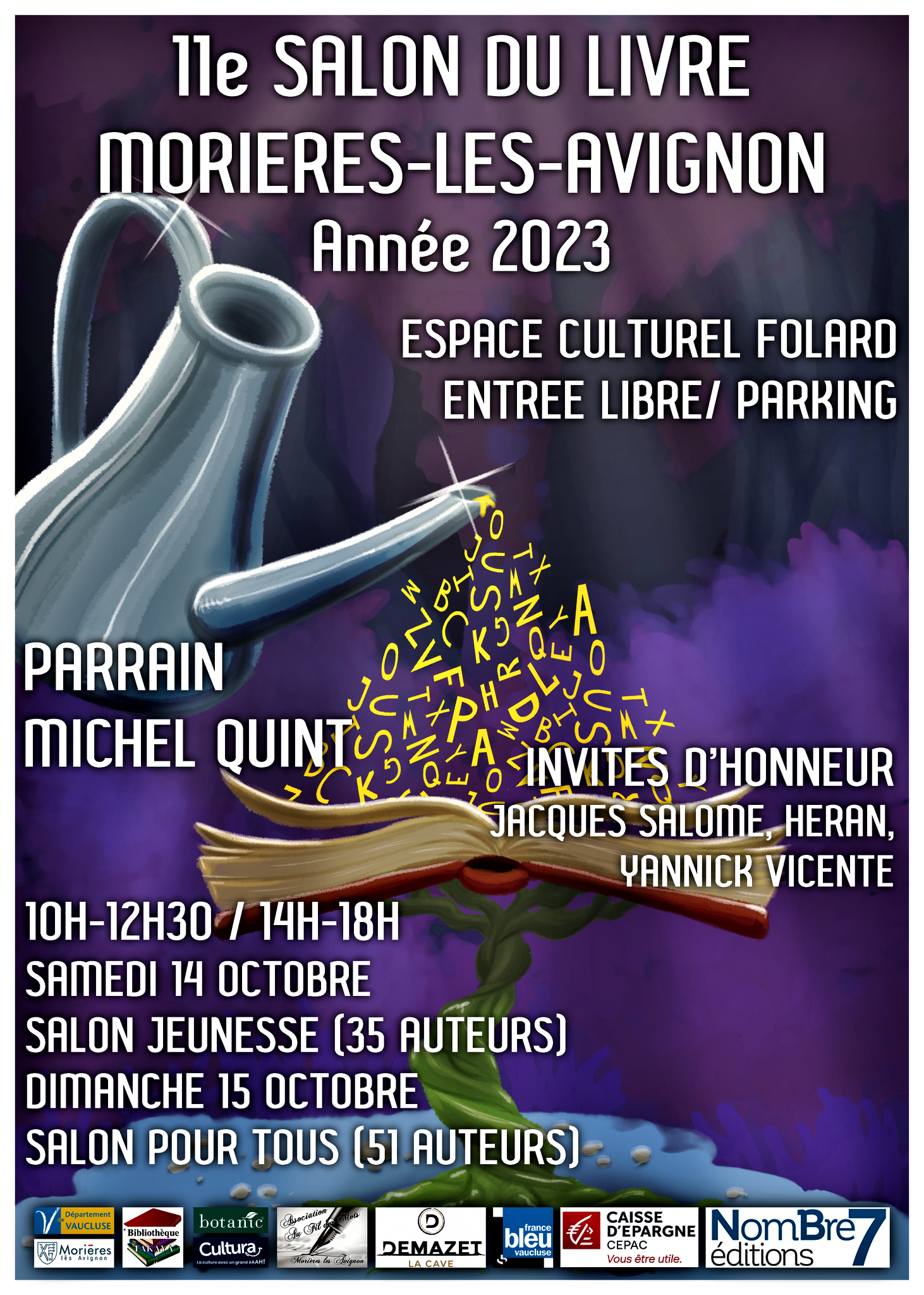 Dédicaces à Morières les Avignon, le 14 oct 2023