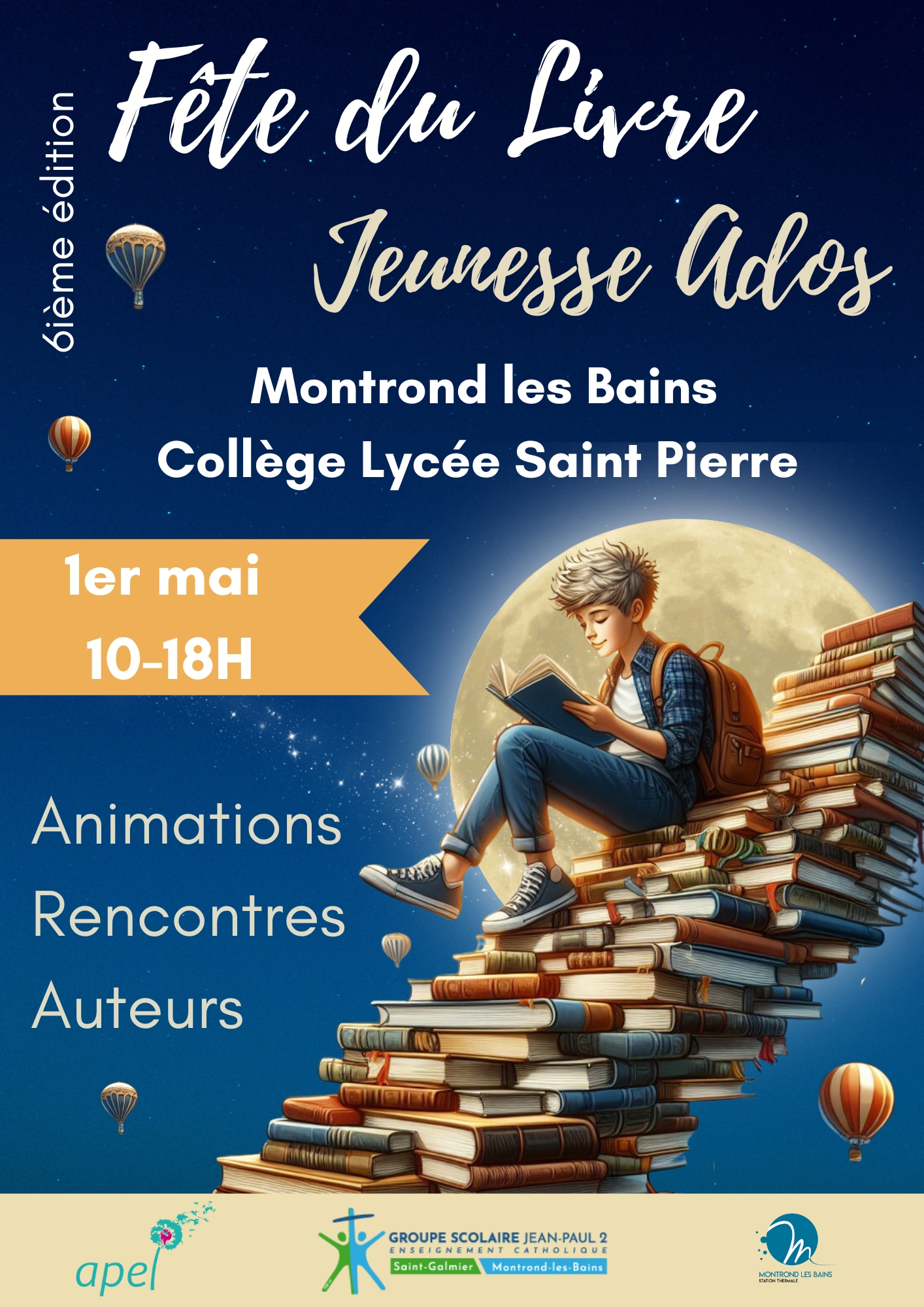 Dédicaces à la Fête du Livre Jeunesse de Montrond les Bains (42), le 1er mai 2024