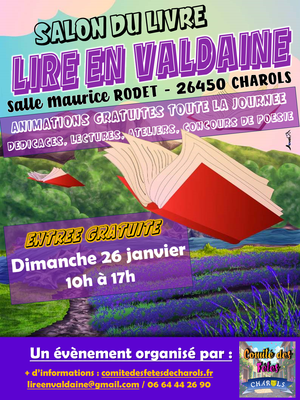 Lire en Valdaine, dédicaces à Charols, le 26 janv 2025