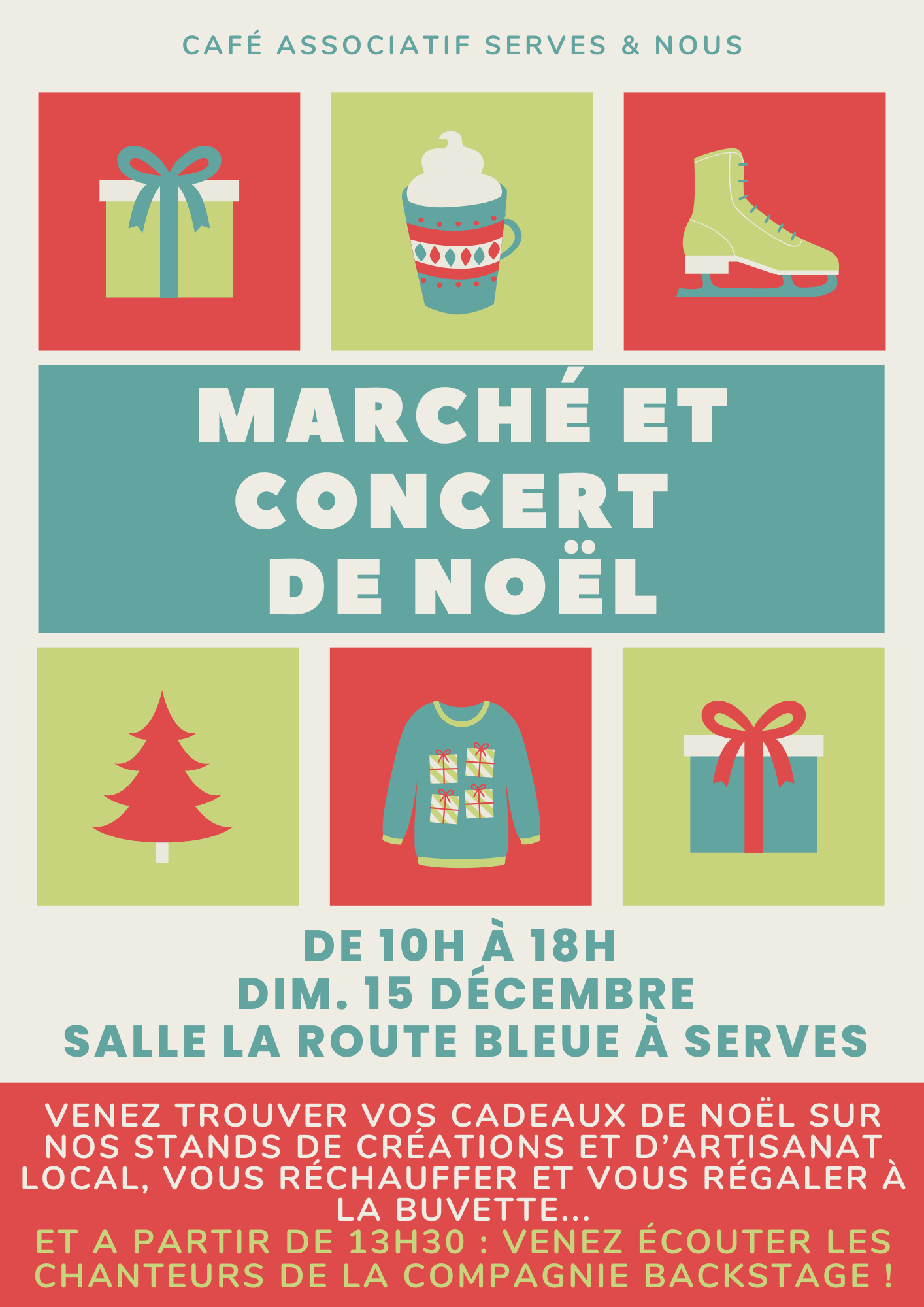 Marché de Noël de Serves (26), le 15 déc 2024