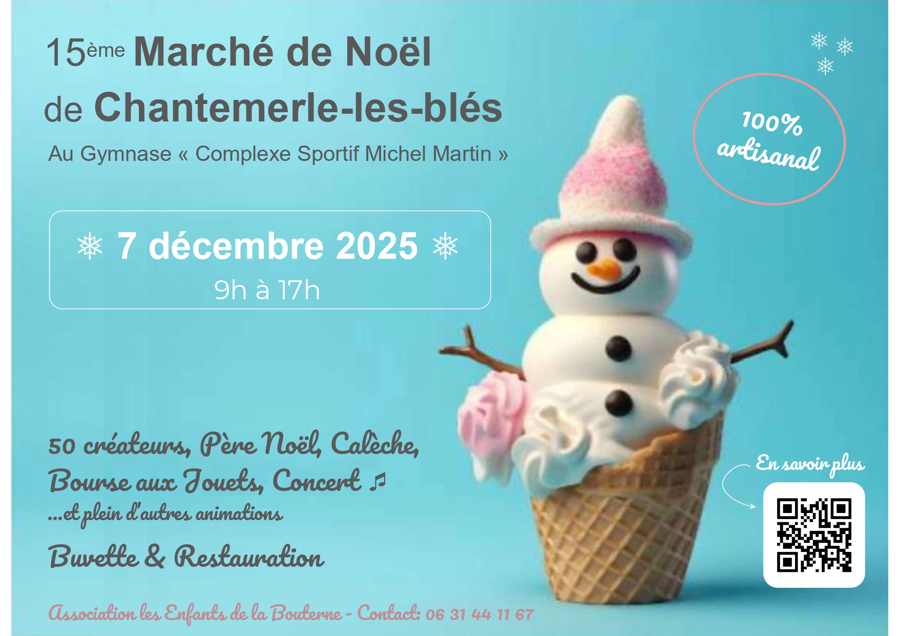 Livres au Marché de Noël de Chantemerle les Blés (26), le 7 dec 2025